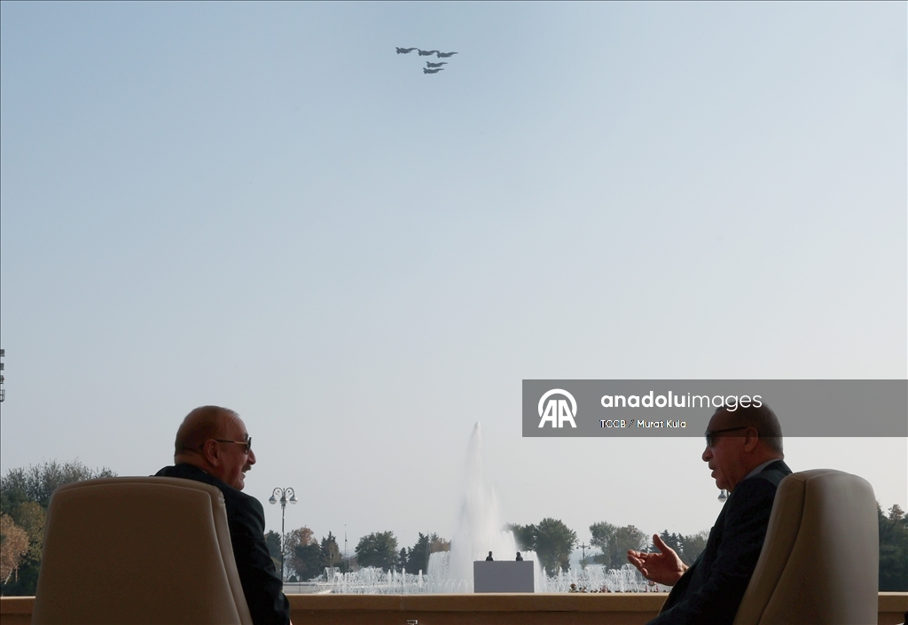 Cumhurbaşkanı Erdoğan, Bakü'de Zafer Günü Töreni'ne katıldı