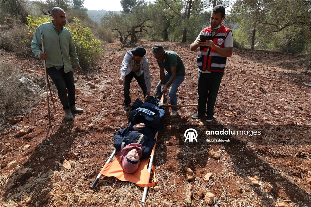 Filistin topraklarını gasbeden İsrailliler, Batı Şeria'da gazeteciler ve yabancı aktivistlere saldırdı