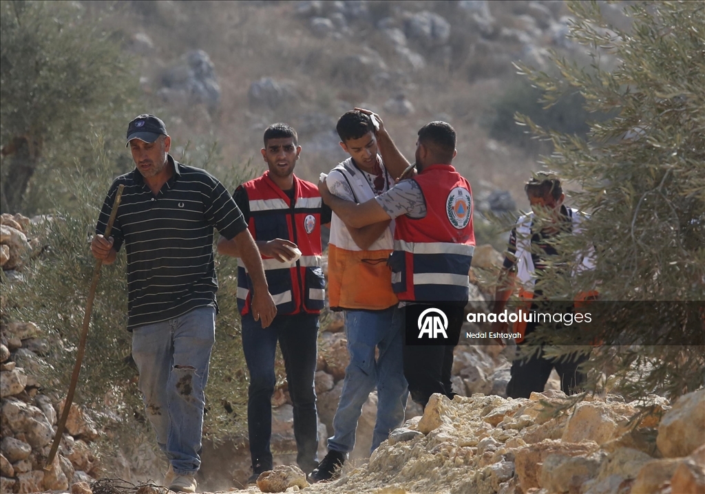 Filistin topraklarını gasbeden İsrailliler, Batı Şeria'da gazeteciler ve yabancı aktivistlere saldırdı