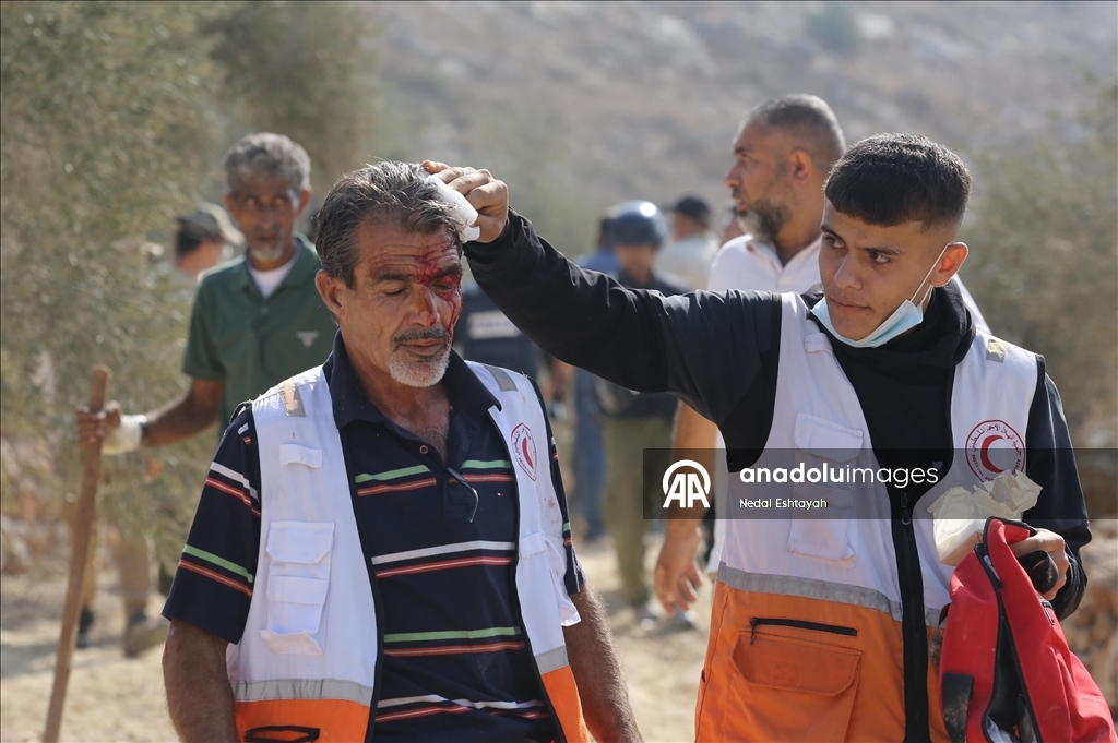 Filistin topraklarını gasbeden İsrailliler, Batı Şeria'da gazeteciler ve yabancı aktivistlere saldırdı