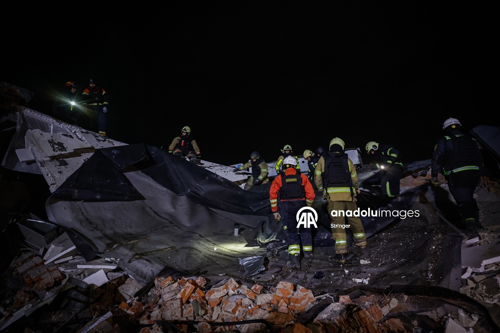 Aftermath of Russian attack on Kharkiv gas station