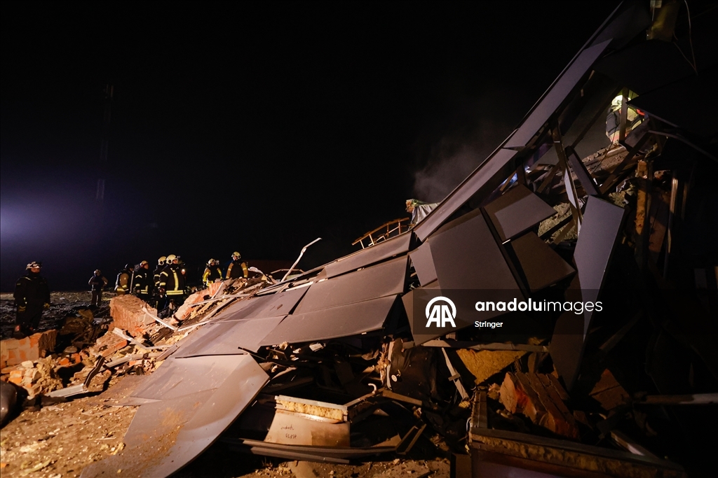 Aftermath of Russian attack on Kharkiv gas station