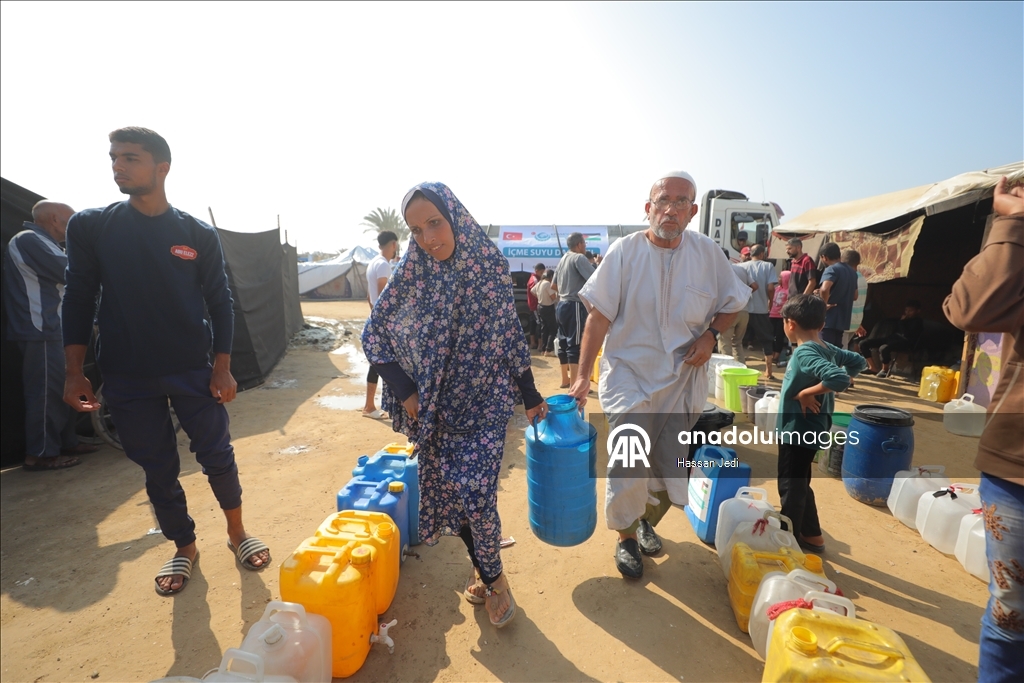 KIYAMDER'den su krizinin yaşandığı Gazze'ye su dağıtımı 