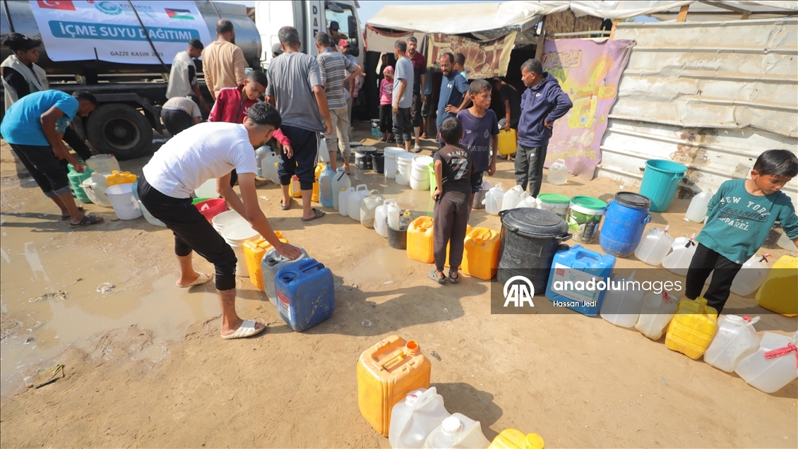 KIYAMDER'den su krizinin yaşandığı Gazze'ye su dağıtımı 