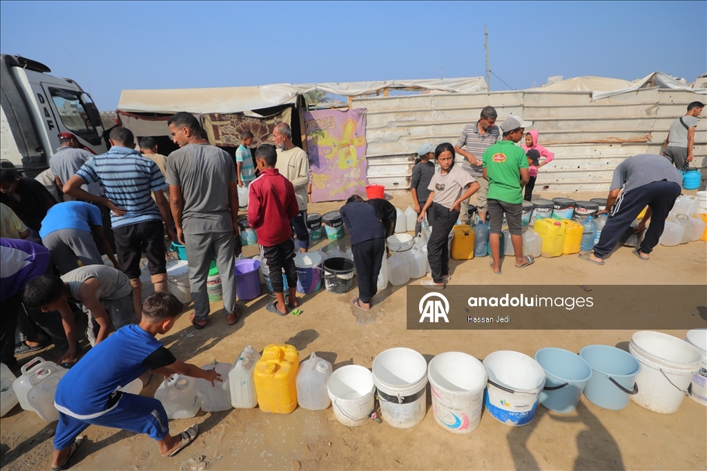 KIYAMDER'den su krizinin yaşandığı Gazze'ye su dağıtımı 
