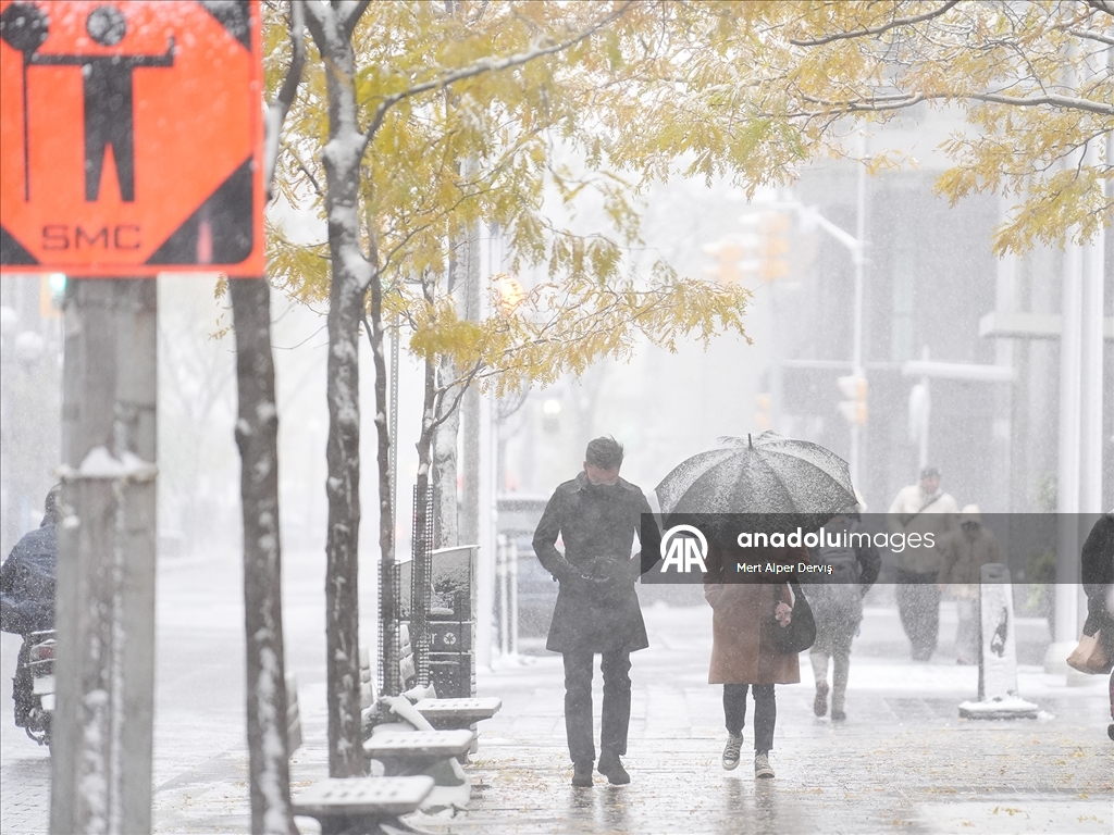 В Торонто выпал первый снег сезона