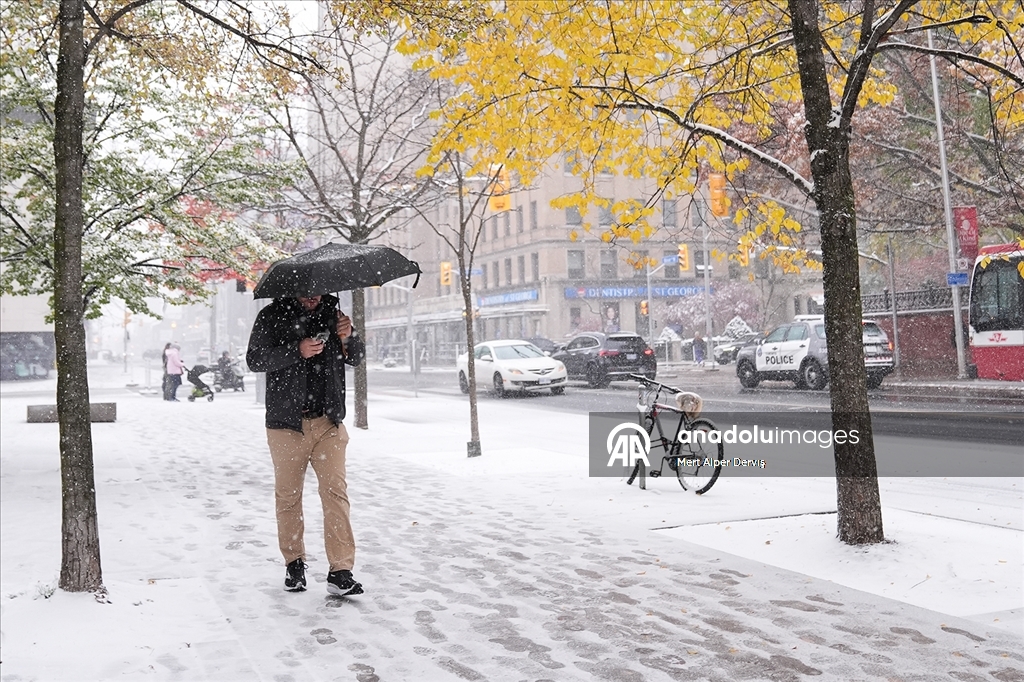 В Торонто выпал первый снег сезона