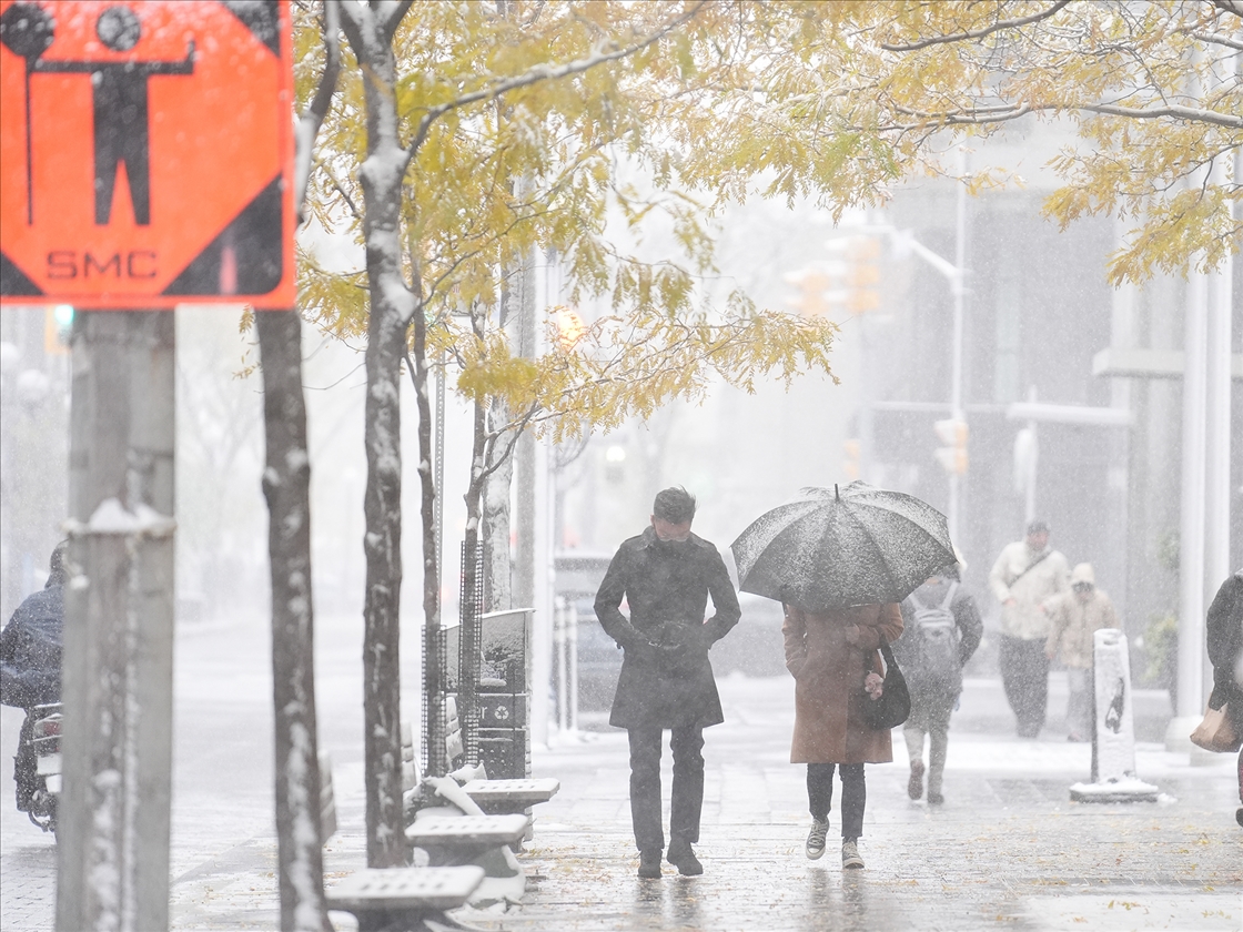 В Торонто выпал первый снег сезона