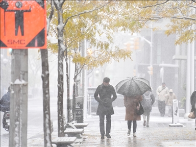 В Торонто выпал первый снег сезона