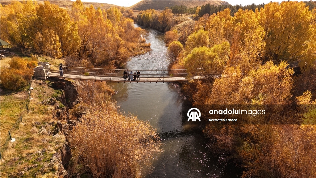 Van'daki İnci Kefali Tabiat Parkı sonbahar renklerine büründü