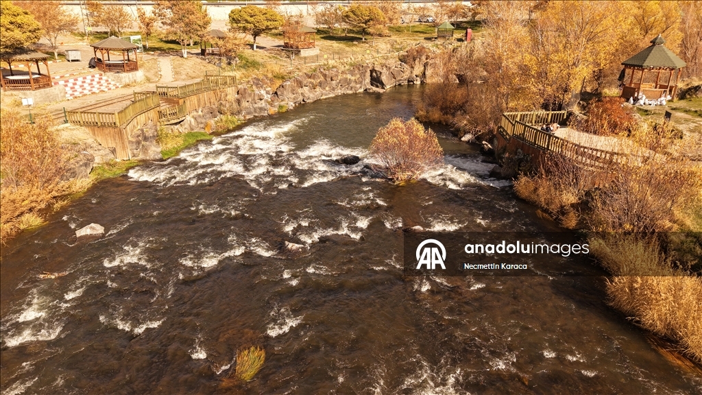 Van'daki İnci Kefali Tabiat Parkı sonbahar renklerine büründü