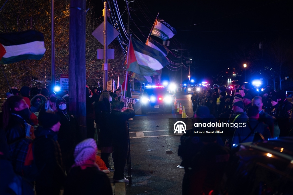 Полиция разогнала участников акции протеста против выступления экс-министра обороны Израиля Галанта в США