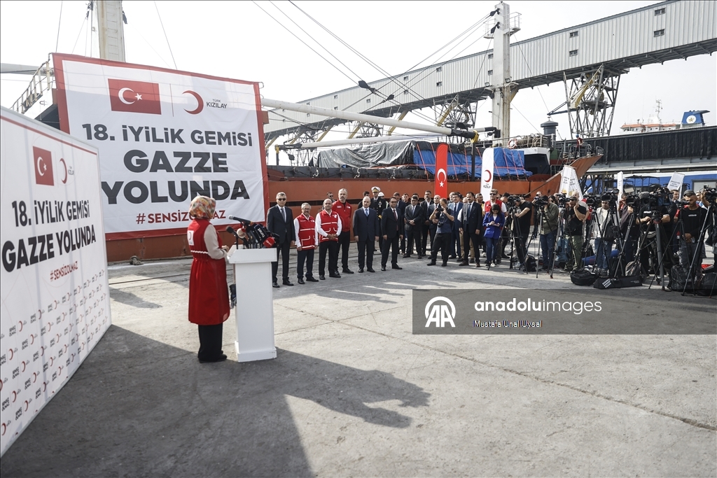 Из турецкого порта Мерсин вышло 18-е «Судно добра» с гумпомощью для Газы
