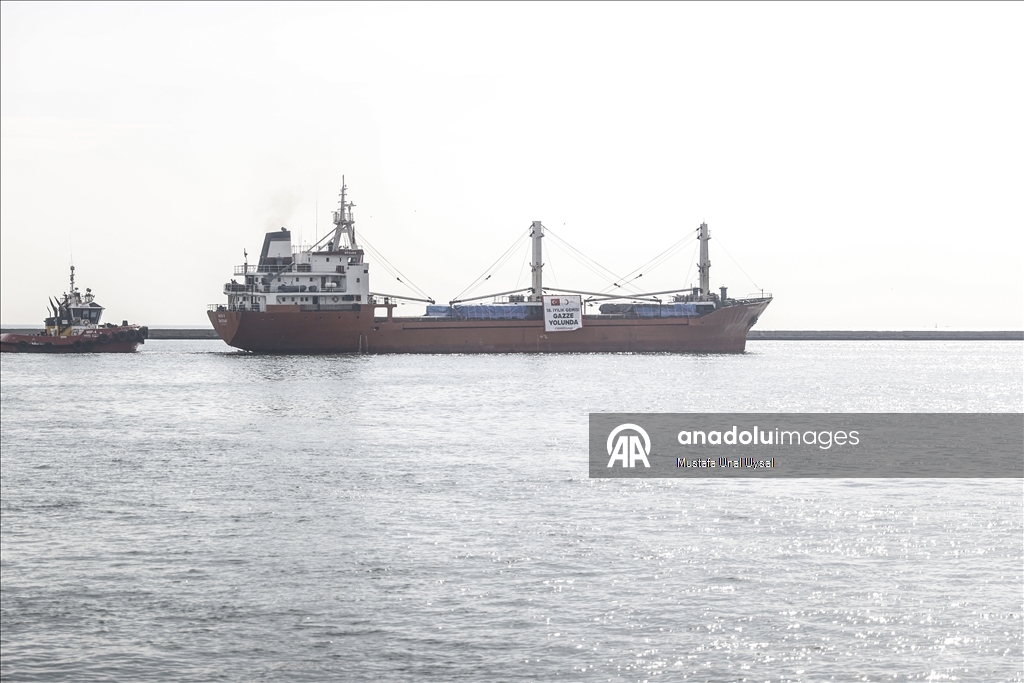 Из турецкого порта Мерсин вышло 18-е «Судно добра» с гумпомощью для Газы