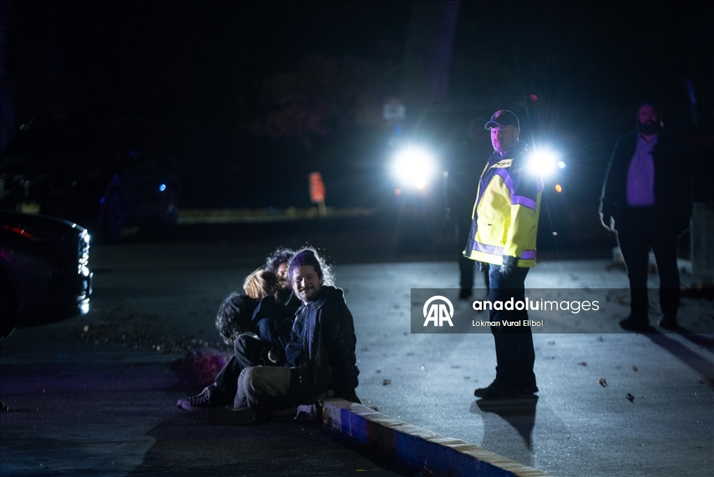 Полиция разогнала участников акции протеста против выступления экс-министра обороны Израиля Галанта в США