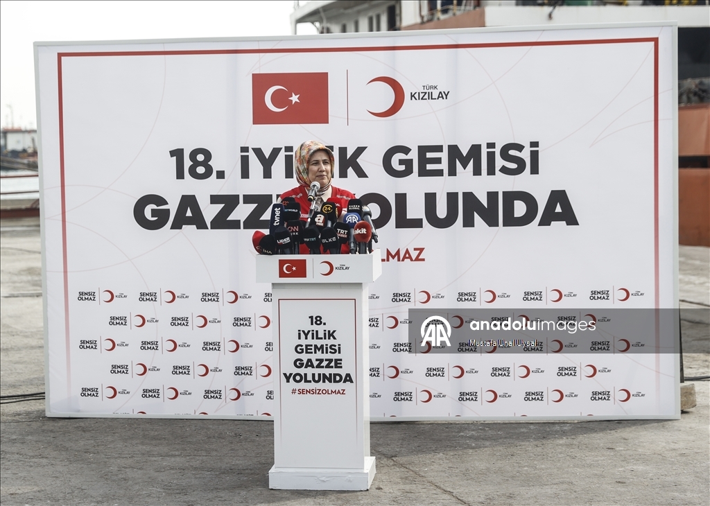 Из турецкого порта Мерсин вышло 18-е «Судно добра» с гумпомощью для Газы