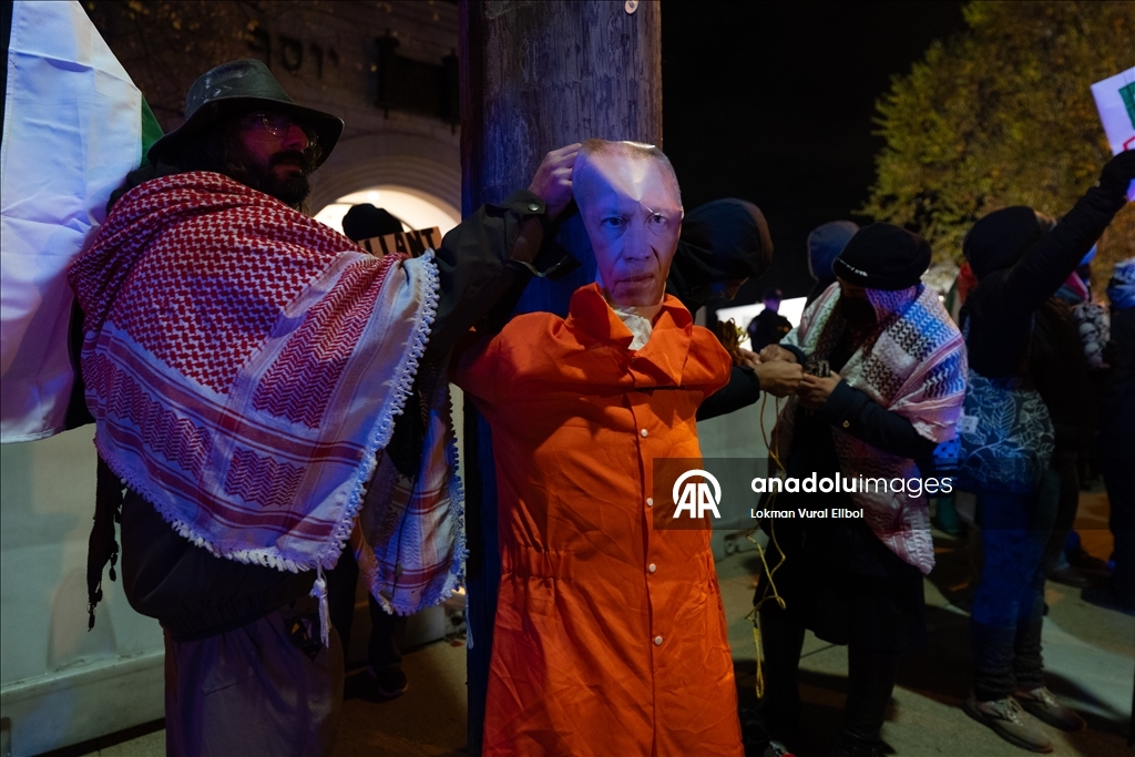 Полиция разогнала участников акции протеста против выступления экс-министра обороны Израиля Галанта в США