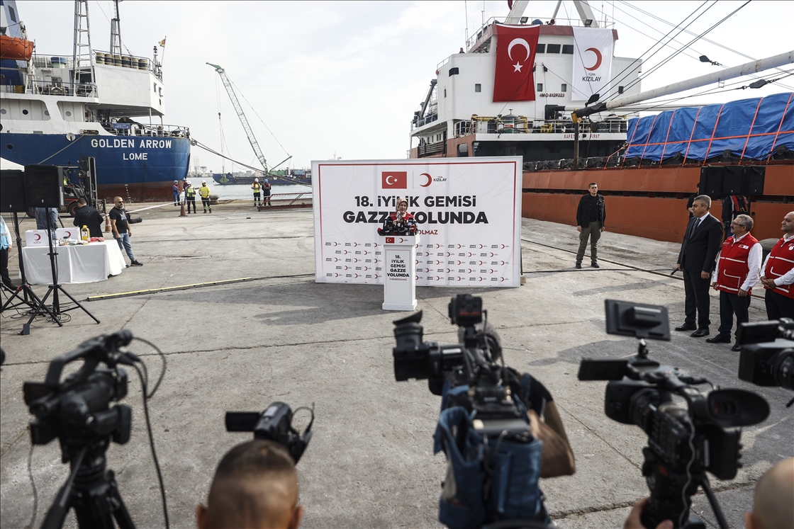 Из турецкого порта Мерсин вышло 18-е «Судно добра» с гумпомощью для Газы