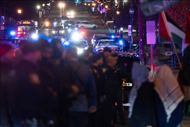 Полиция разогнала участников акции протеста против выступления экс-министра обороны Израиля Галанта в США