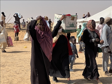 Soudanais déplacés de Fasher au camp d'El-Afadh