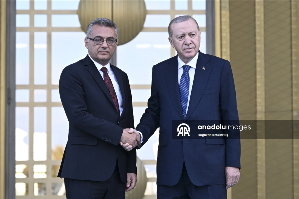 Cumhurbaşkanı Erdoğan, KKTC Cumhurbaşkanı Erhürman’ı resmi törenle karşıladı