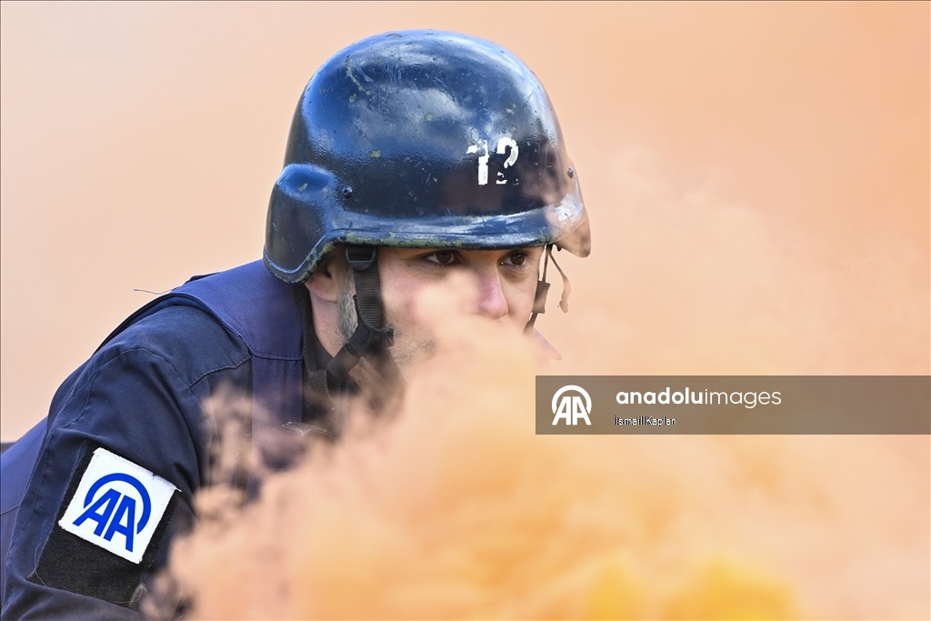 AA'nın savaş muhabirliği eğitiminde "patlayıcılar ve tehlikeli alanlar" dersi verildi