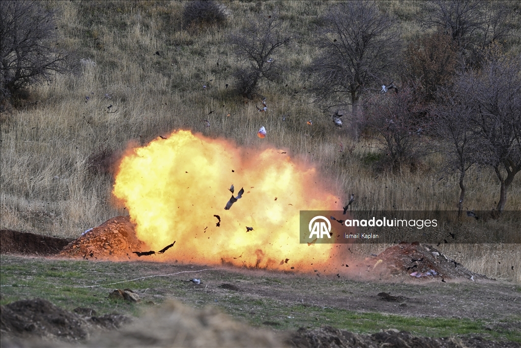 AA'nın savaş muhabirliği eğitiminde "patlayıcılar ve tehlikeli alanlar" dersi verildi