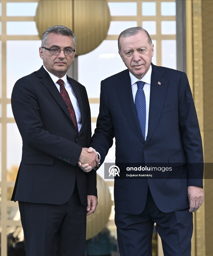 Cumhurbaşkanı Erdoğan, KKTC Cumhurbaşkanı Erhürman’ı resmi törenle karşıladı