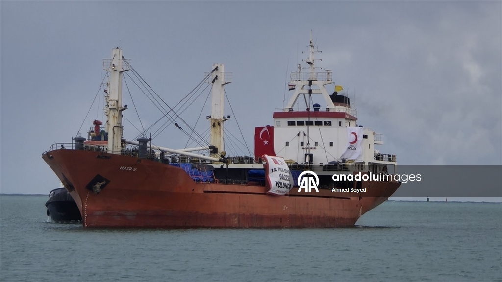  Türk Kızılayın Gazze için hazırladığı 18. "İyilik Gemisi" Mısır'ın Ariş limanına ulaştı