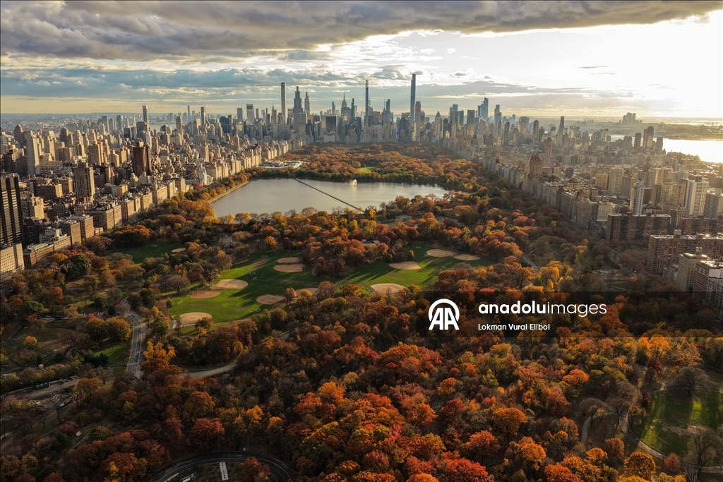 Autumn Sunset Over Central Park