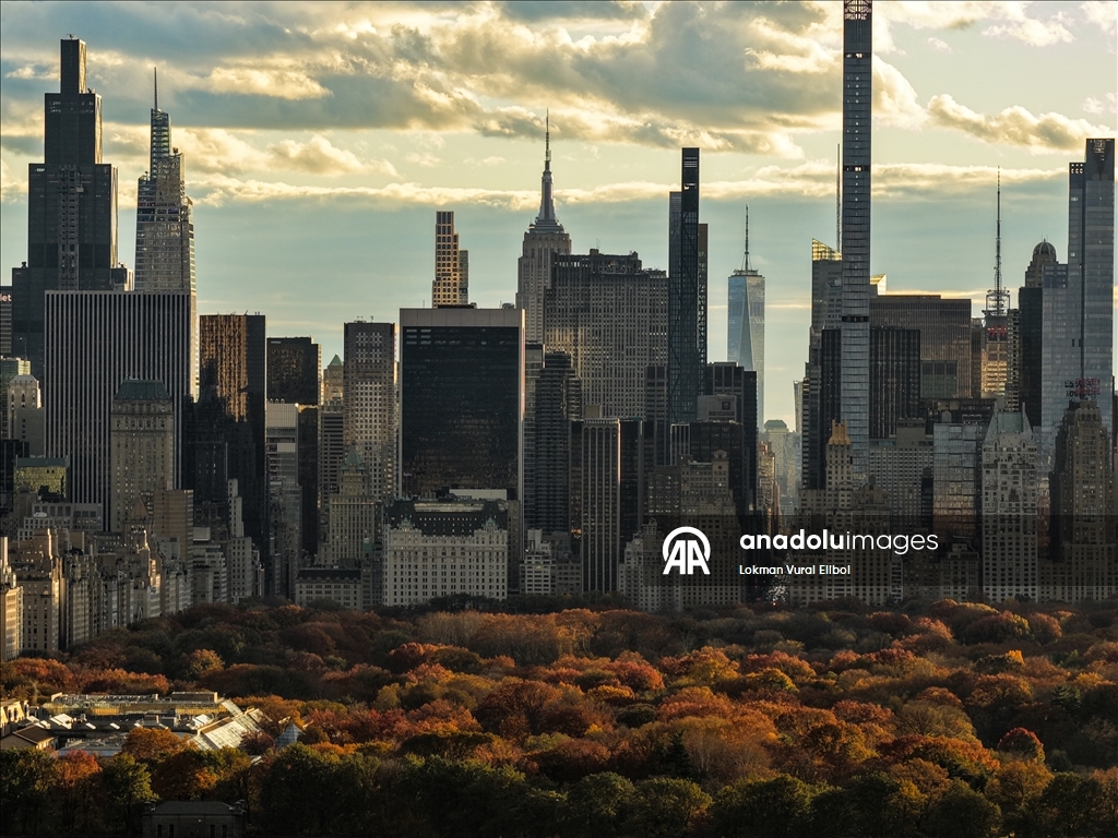 Autumn Sunset Over Central Park