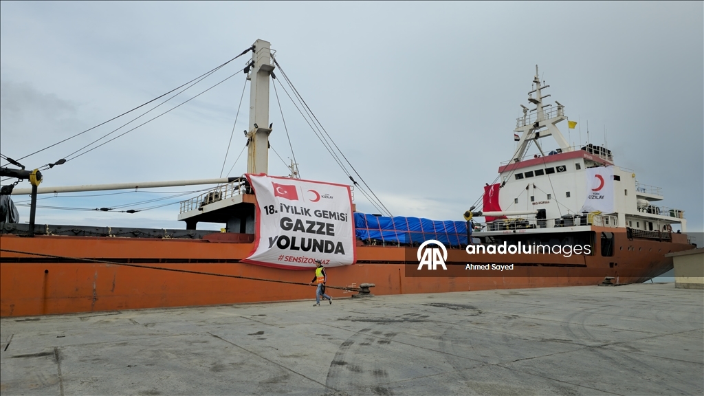 Отправленный Турцией 18-й «Корабль добра» с гумпомощью для Газы причалил к египетскому порту Эль-Ариш
