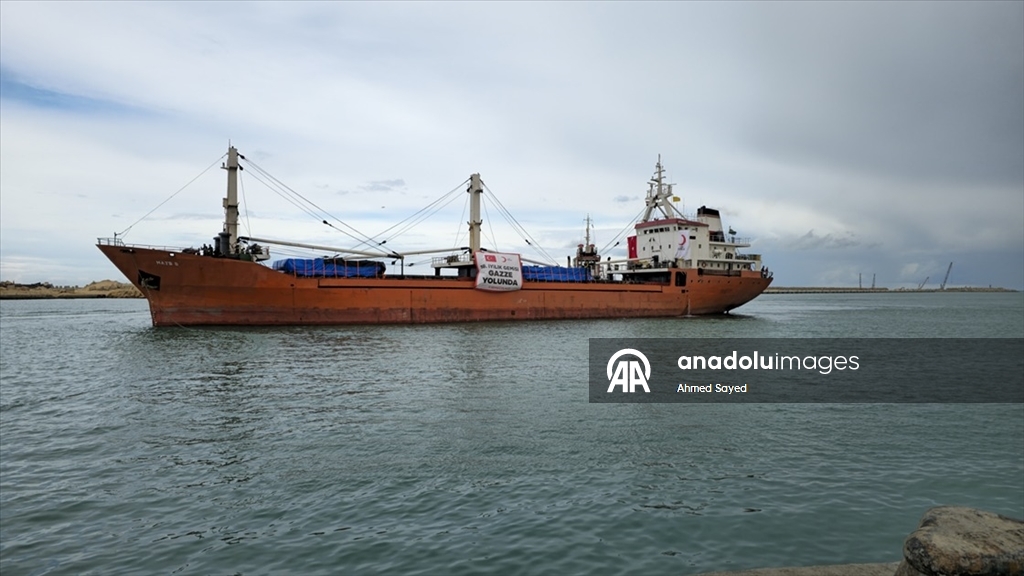  Türk Kızılayın Gazze için hazırladığı 18. "İyilik Gemisi" Mısır'ın Ariş limanına ulaştı