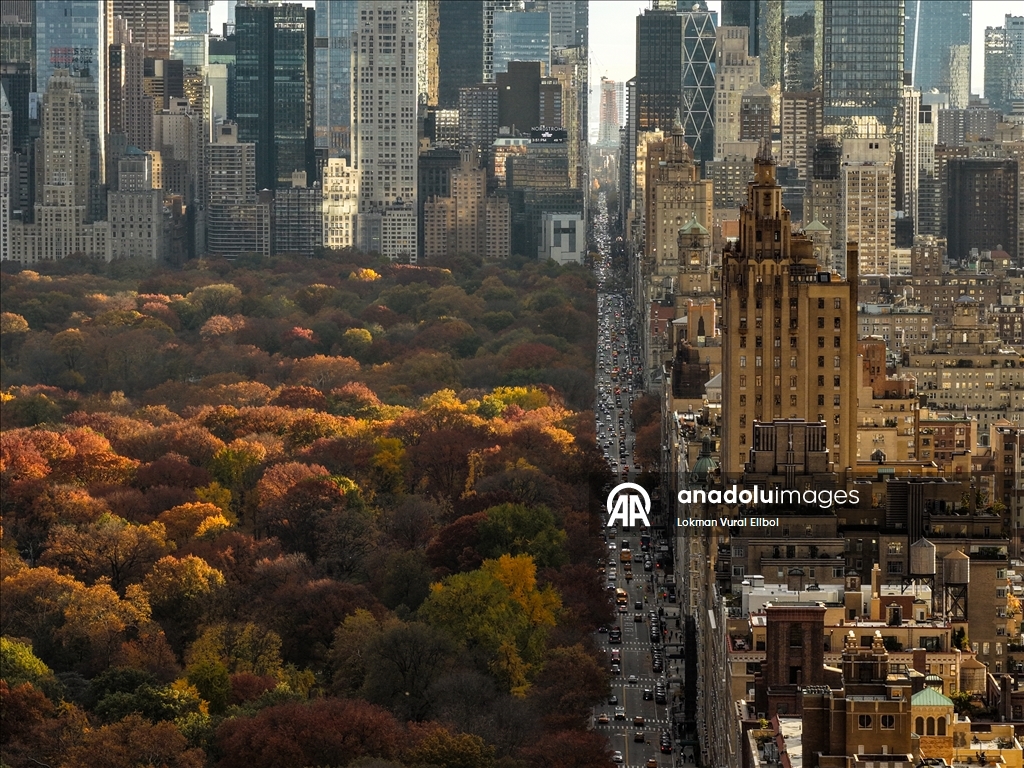 Autumn Sunset Over Central Park