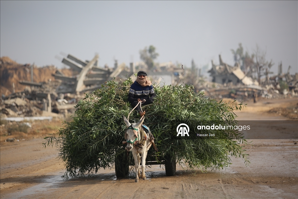 Gazze'de soğuk hava koşulları çadırlarda kalan Filistinlileri olumsuz etkiliyor