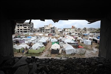 Storm brings flooding risks to Gaza, threatening fragile tents sheltering hundreds of thousands of Palestinians