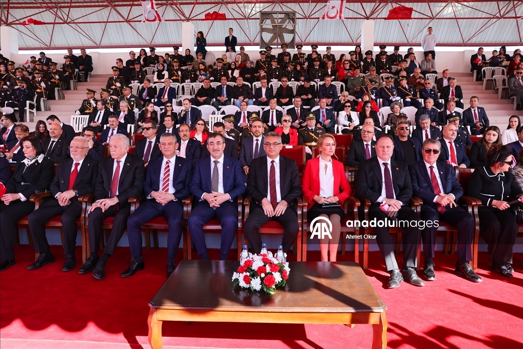 Cumhurbaşkanı Yardımcısı Yılmaz, KKTC'nin kuruluşunun 42. yıl dönümü törenine katıldı