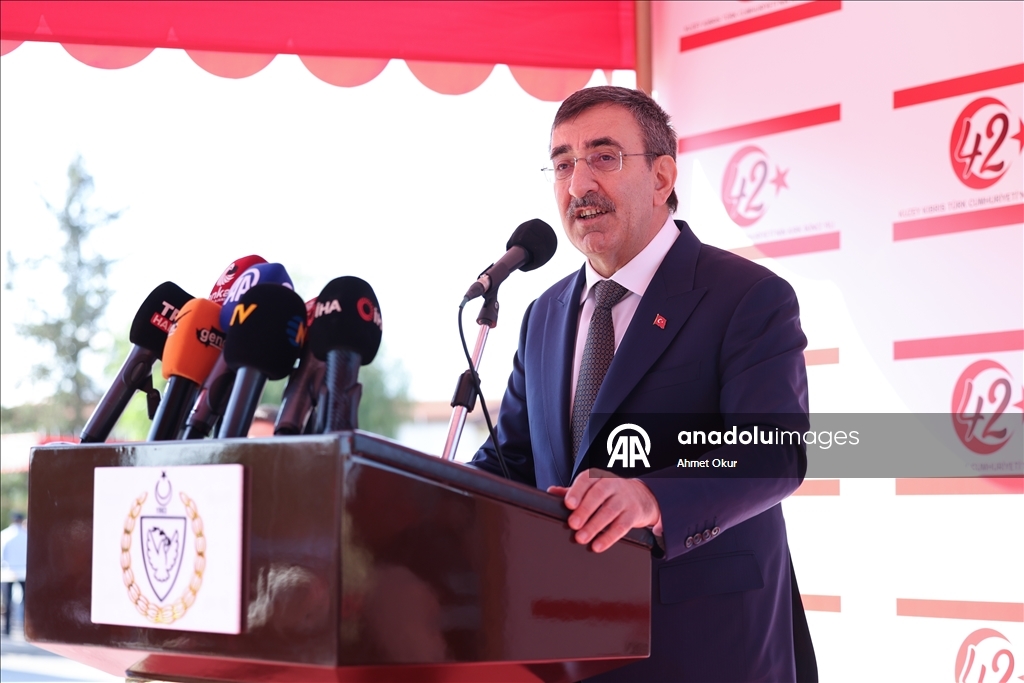 Cumhurbaşkanı Yardımcısı Yılmaz, KKTC'nin kuruluşunun 42. yıl dönümü töreninde konuştu