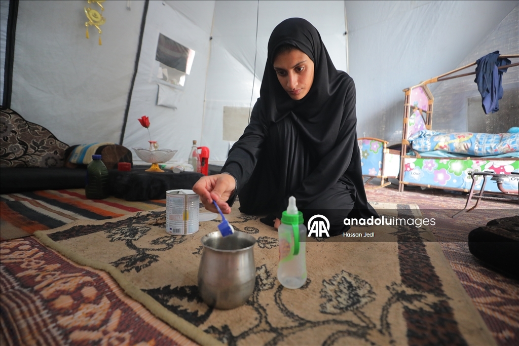 Gazze'de soğuk hava koşulları çadırlarda kalan Filistinlileri olumsuz etkiliyor