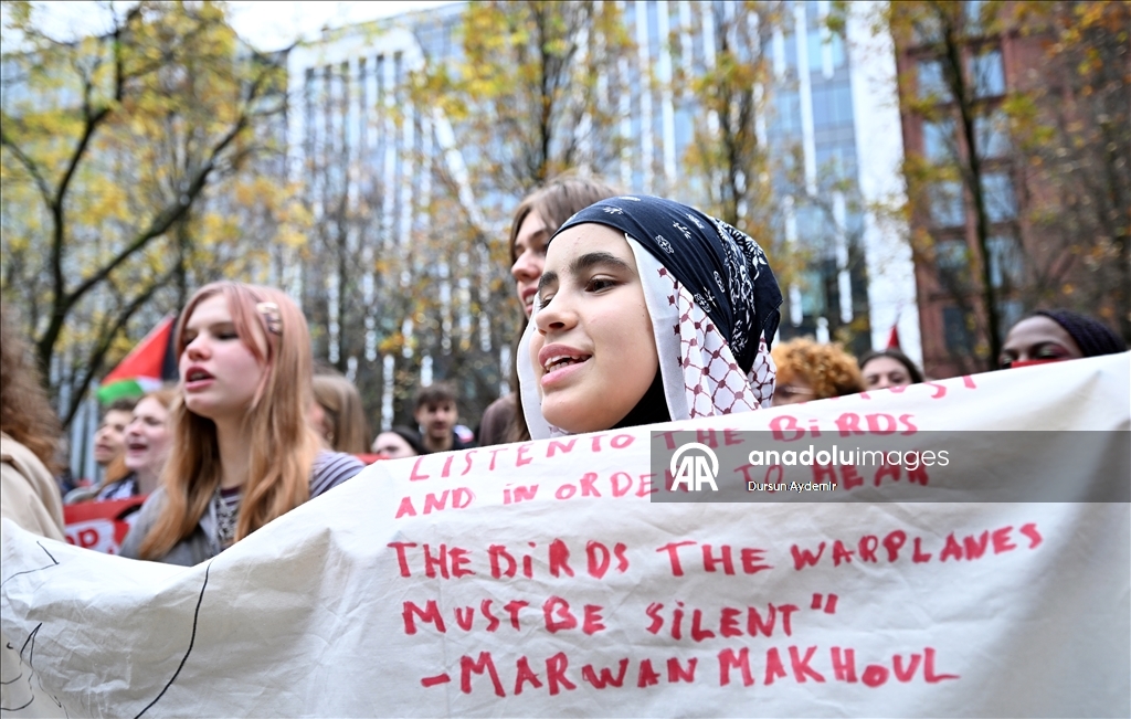 В Брюсселе прошла массовая акция солидарности с Газой