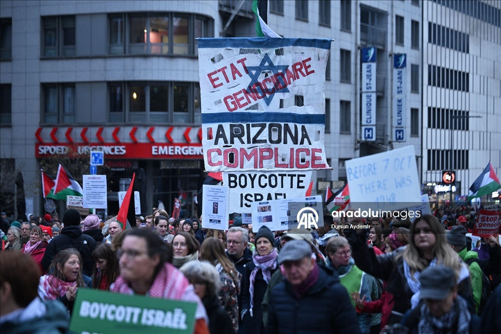 В Брюсселе прошла массовая акция солидарности с Газой