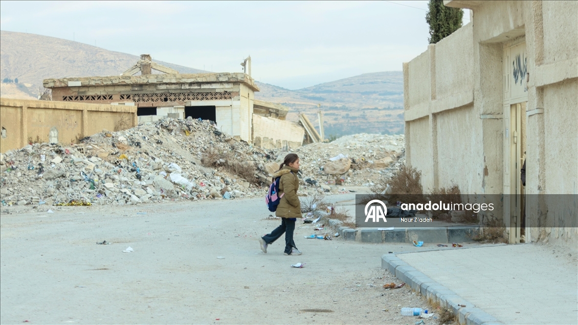 Dareyya’da savaşın izleri arasında eğitim mücadelesi