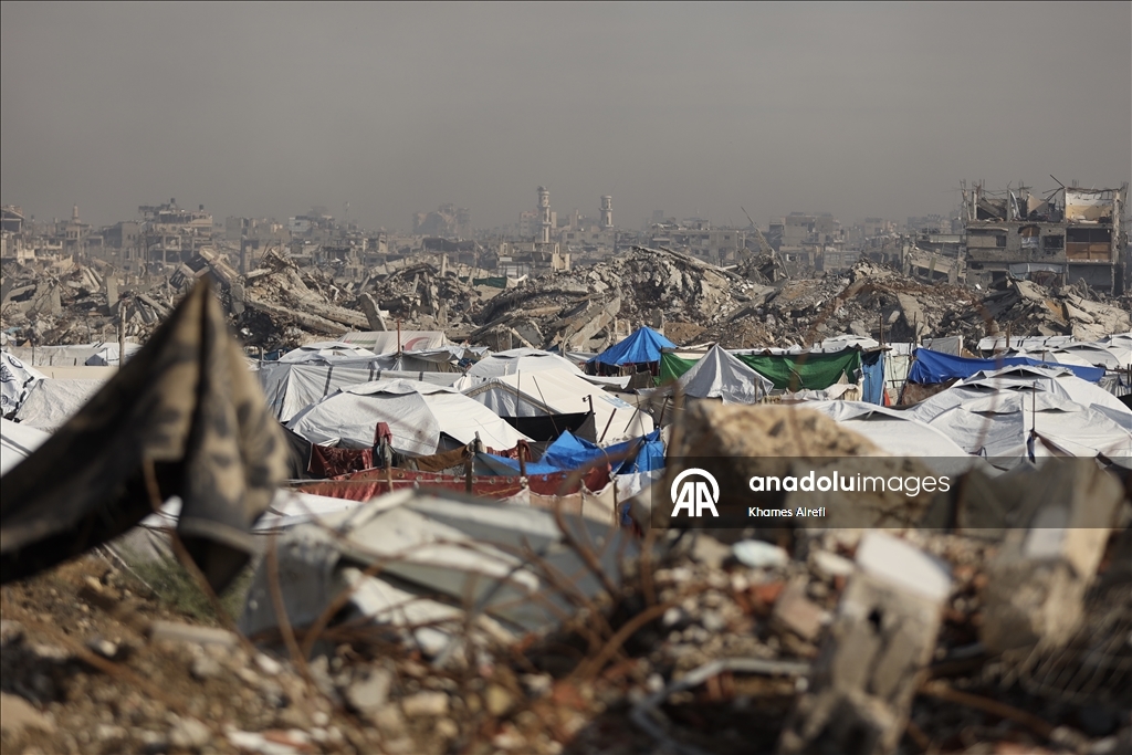 Gazze kentinin doğusundaki Zeytun Mahallesi’nde günlük yaşam