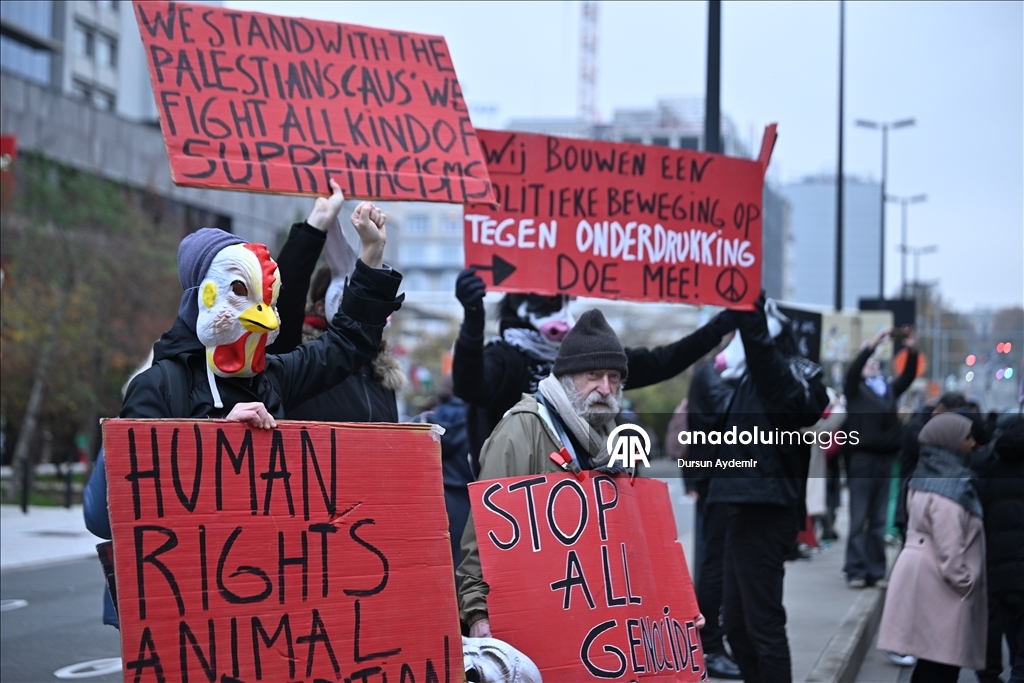 В Брюсселе прошла массовая акция солидарности с Газой