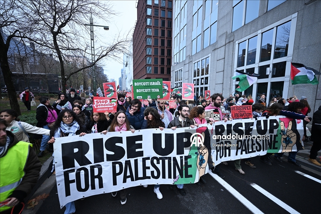 В Брюсселе прошла массовая акция солидарности с Газой