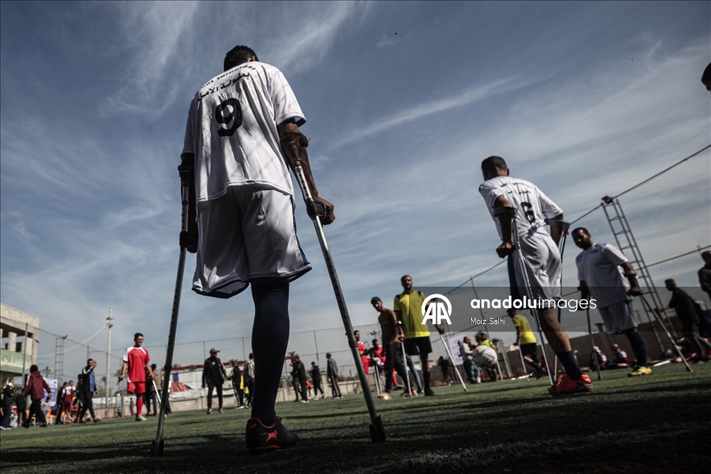 Deyr el-Belah’ta “Umut Turnuvası” amputee futbolcuları bir araya getirdi