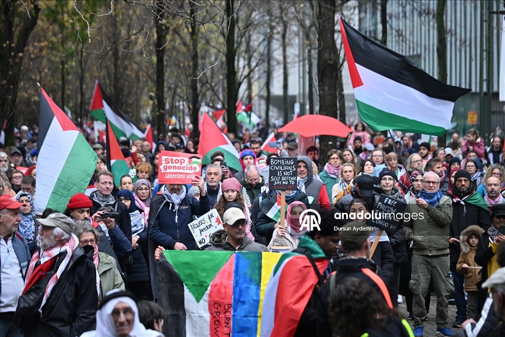 В Брюсселе прошла массовая акция солидарности с Газой