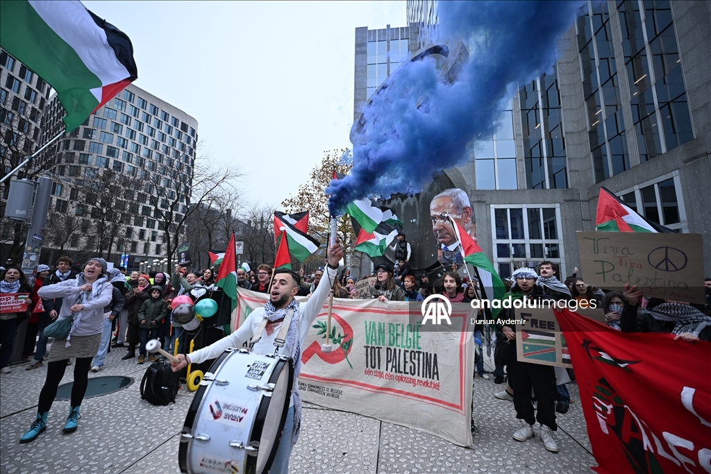В Брюсселе прошла массовая акция солидарности с Газой