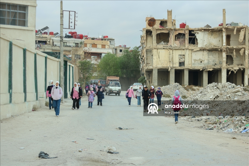 Dareyya’da savaşın izleri arasında eğitim mücadelesi