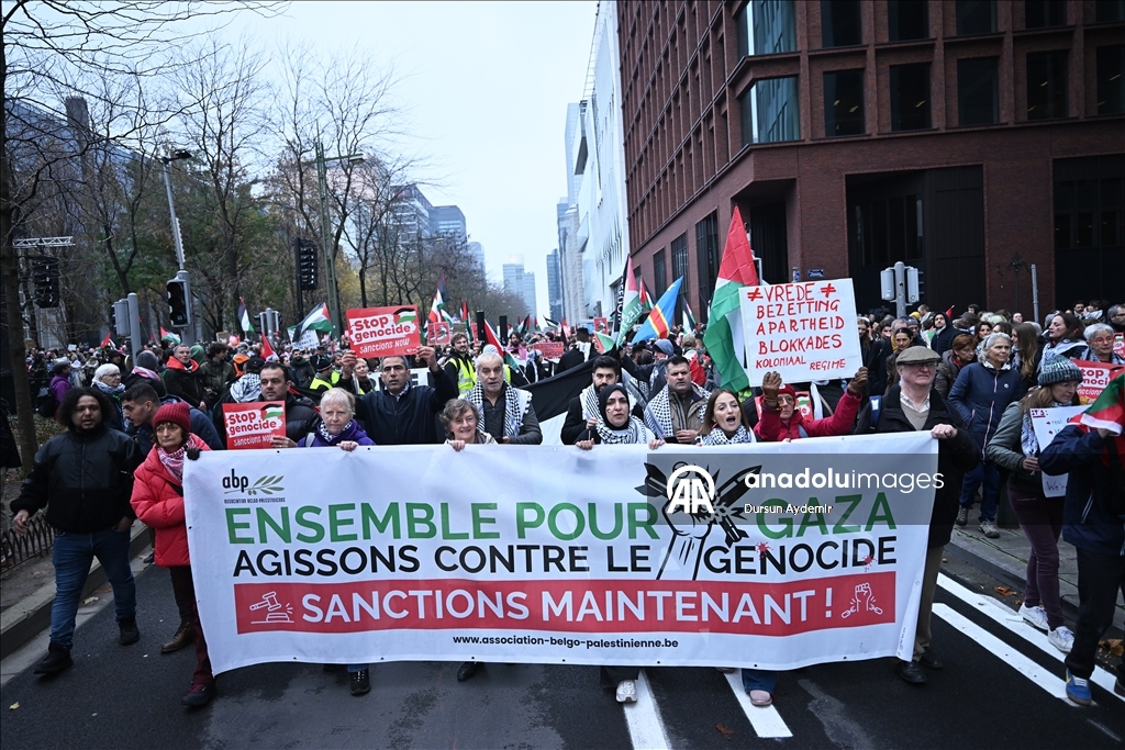 В Брюсселе прошла массовая акция солидарности с Газой